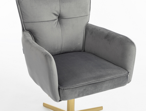 HR250CROSS Grafit modern velúr szék arany lábbal