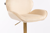 HR350KW Krémszínű modern velúr szék arany lábbal