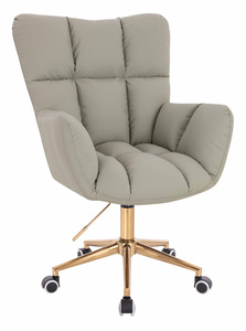 HR650K Len Szín Műbőr Premium Soft szék arany lábbal