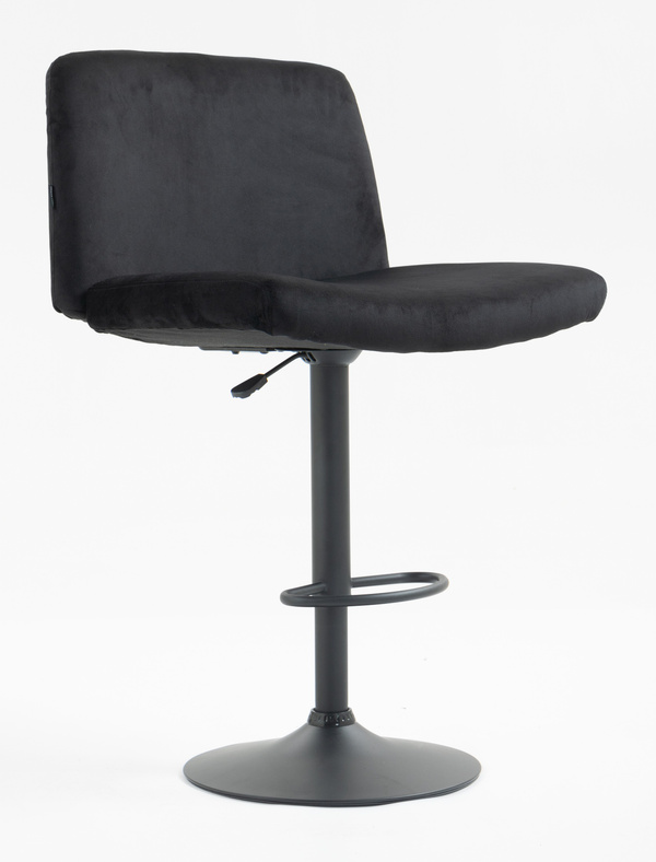 HR150W Fekete Modern Velúr Szék Fekete lábbal