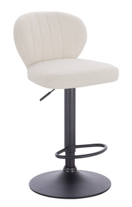 HR193W Krémszínű modern boucle szék fekete lábbal