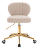 HR193K Latte modern boucle  szék arany lábbal