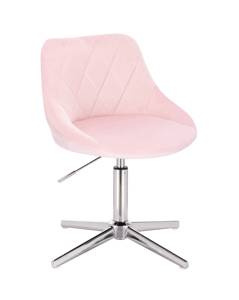 HR1054CROSS Púderrózsaszín modern velúr szék