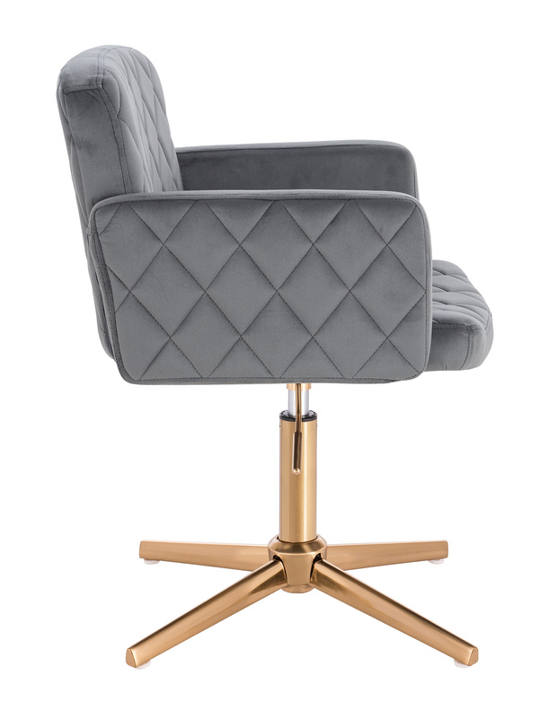 HR802CROSS Grafit Modern Velúr Szék Arany lábbal