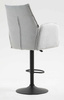 HR280W Szürke modern boucle szék fekete lábbal