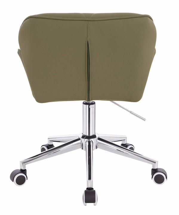 HR111K Khaki Műbőr Premium Soft szék krómozott lábbal