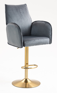 HR280W Grafit Modern Velúr Szék Arany lábbal