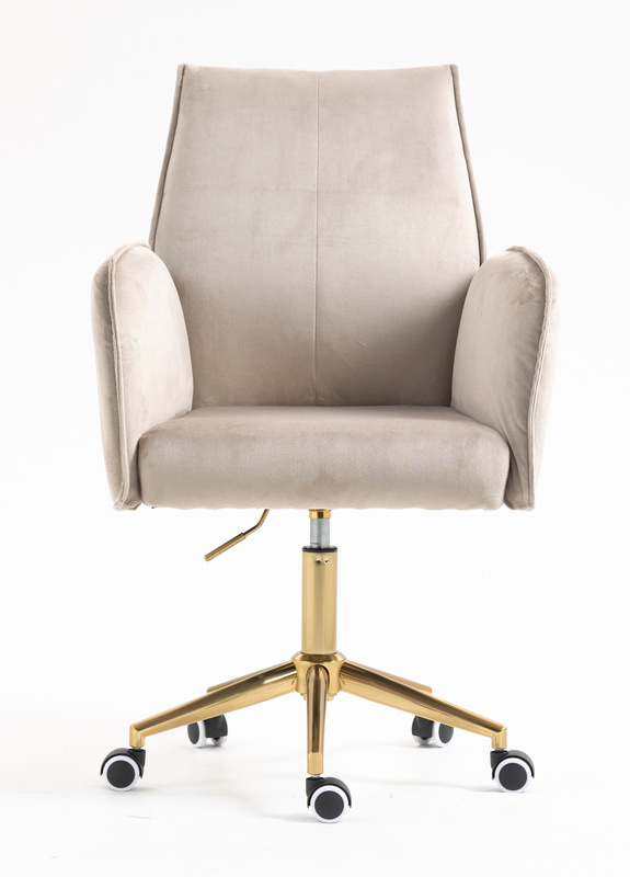 HR280K Latte Modern Velúr Szék Arany lábbal