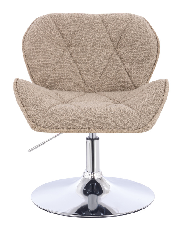 HR111N Latte modern boucle  szék krómozott lábbal