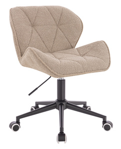 HR111K Latte modern boucle szék fekete lábbal