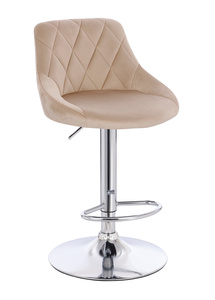 HR1054W Acél modern velúr szék krómozott lábbal