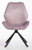 HR350 CSILLAGLÁB Halványlila modern velúr szék fekete lábbal