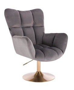 HR650N Grafit modern velúr szék arany lábbal