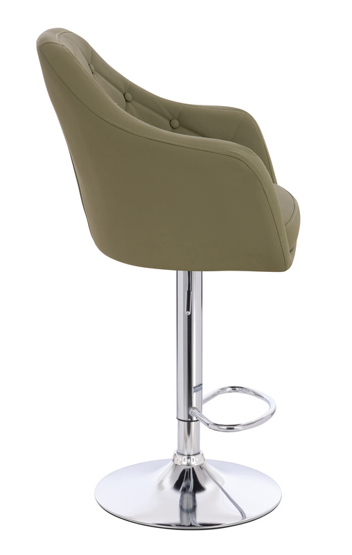 HR831W Khaki Műbőr Premium Soft szék Krómozott lábbal