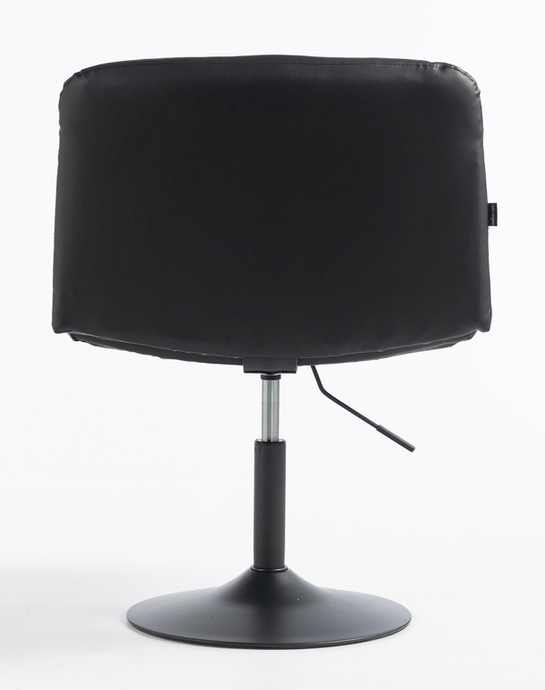 HR150N Fekete Modern Műbőr Szék Fekete lábbal