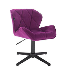 HR111CROSS Fukszia modern velúr szék fekete lábbal