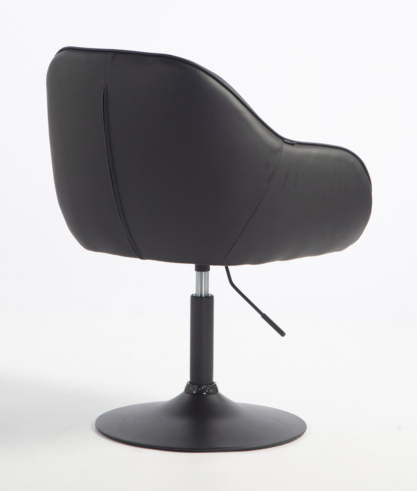 HR2055N Fekete Modern Műbőr Szék Fekete lábbal