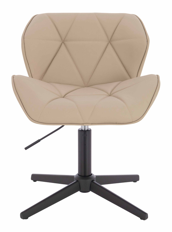 HR111CROSS Krémszínű Műbőr Premium Soft szék fekete lábbal