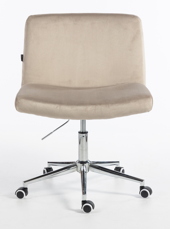 HR150K Latte Modern Velúr Szék Krómozott lábbal