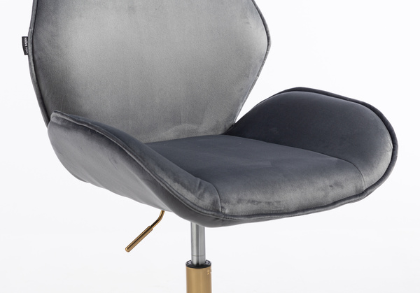 HR350N Grafit modern velúr szék arany lábbal