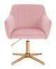HR190CROSS Púder Rózsaszín Modern Velúr Szék Arany lábbal