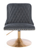 HR940N Grafit Modern Velúr Szék Arany lábbal