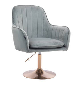 HR2022N Acél modern velúr szék arany lábbal