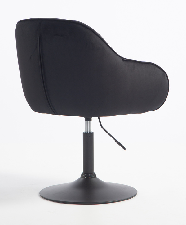 HR2055N Fekete Modern Velúr Szék Fekete lábbal