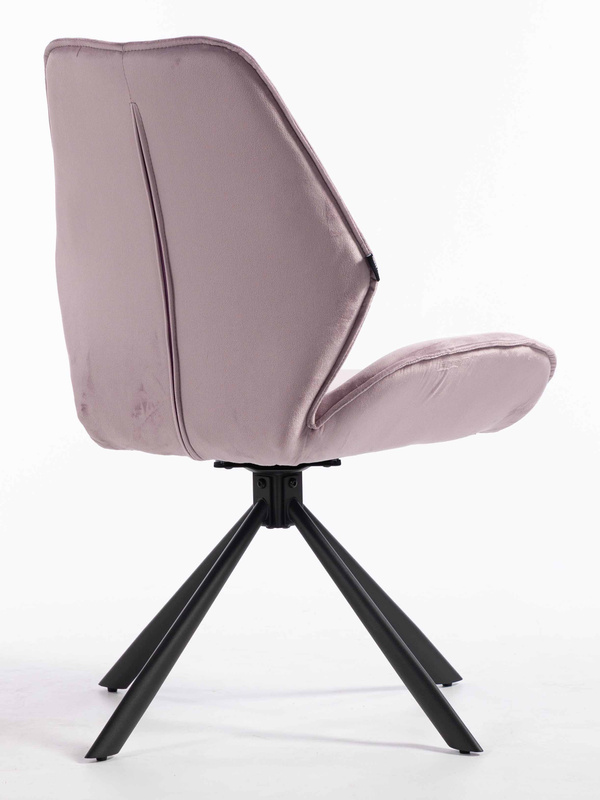 HR350 CSILLAGLÁB Halványlila modern velúr szék fekete lábbal