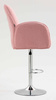 HR280W Púder Rózsaszín modern boucle szék krómozott lábbal