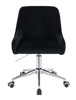 HR920K Fekete Modern Velúr Szék Krómozott lábbal