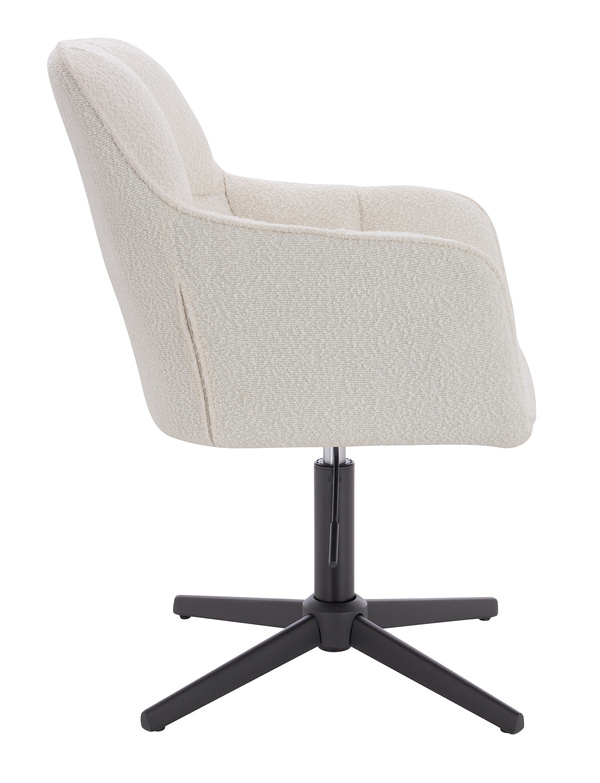 HR550CROSS Krémszínű modern boucle szék fekete lábbal