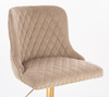 HR940N Latte Modern Velúr Szék Arany lábbal