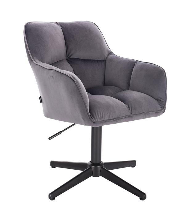 HR550CROSS Grafit modern velúr szék fekete lábbal