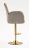 HR280W Latte Modern Velúr Szék Arany lábbal