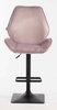 HR350KW Halványlila modern velúr szék fekete lábbal
