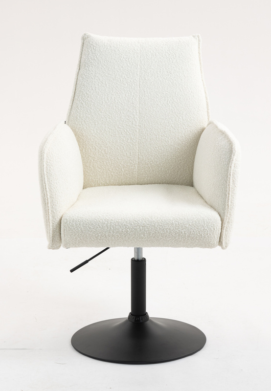 HR280N Krémszínű modern boucle szék fekete lábbal
