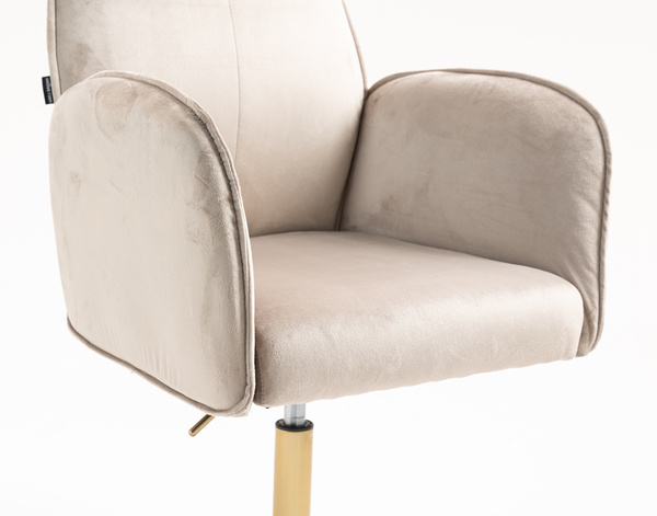 HR280N Latte Modern Velúr Szék Arany lábbal