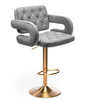 HR8403W Acél modern velúr szék arany lábbal