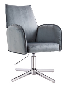 HR280CROSS Grafit Modern Velúr Szék Krómozott lábbal