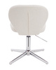 HR193CROSS Krémszínű modern boucle  szék krómozott lábbal