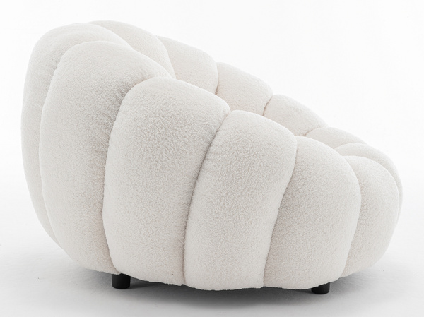 HR9223 Fehér modern boucle szék