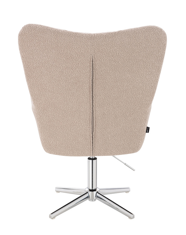 HR650CROSS Latte modern boucle szék krómozott lábbal