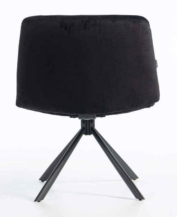 HR150 CSILLAGLÁB Fekete Modern Velúr Szék Fekete lábbal