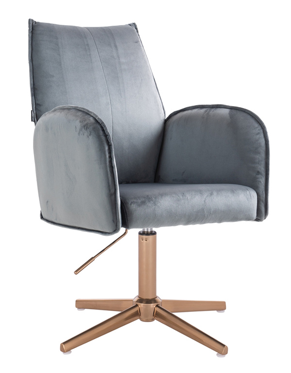 HR280CROSS Grafit Modern Velúr Szék Arany lábbal