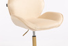 HR350N Krémszínű modern velúr szék arany lábbal