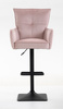 HR250KW Púder Rózsaszín modern velúr szék fekete lábbal