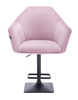 HR547KW Halványlila modern velúr szék fekete lábbal