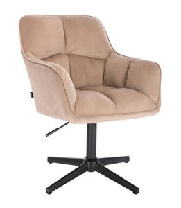 HR550CROSS Latte modern velúr szék fekete lábbal