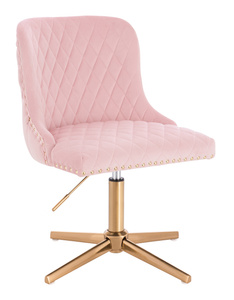 HR940CROSS Púder Rózsaszín Modern Velúr Szék Arany lábbal